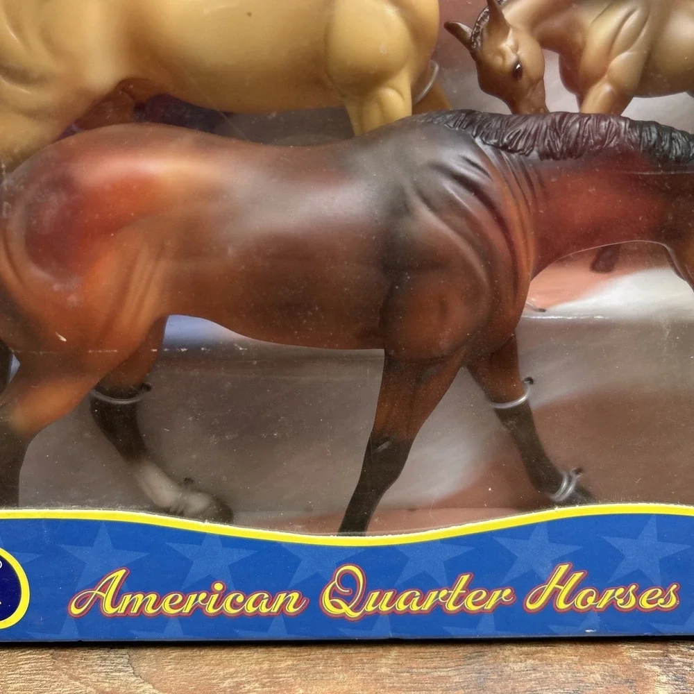 Vintage Breyer #750102 American Quarter Horses Hollywood‎ Gold Family New 2007